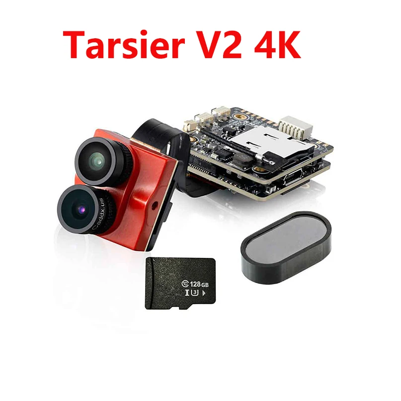 Caddx Tarsier V2 4K 30fps 1200TVL Wi-Fi Мини FPV камера с фильтром ND 128G карта памяти для