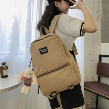 

2020 Fashion Women Backpack Female Nylon Schoolbag Bag for Teenagers Girls Travel Muti-Pocket Backpack Book Bags Mochila