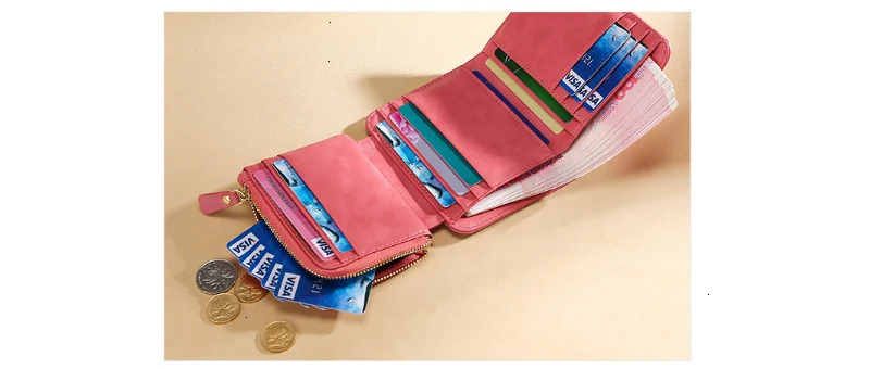 Женский кошелек RFID визитница короткий женский кошелек из натуральной кожи маленькие кошельки женские сумки-клатчи портмоне для девочек Cartera Mujer