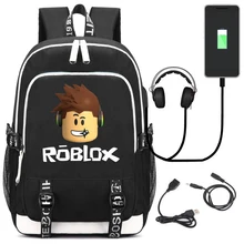 Рюкзаки Roblox для школы, многофункциональные, USB зарядка для детей, мальчиков, детей, подростков, мужчин, школьные сумки для путешествий, ноутбука, mochilas