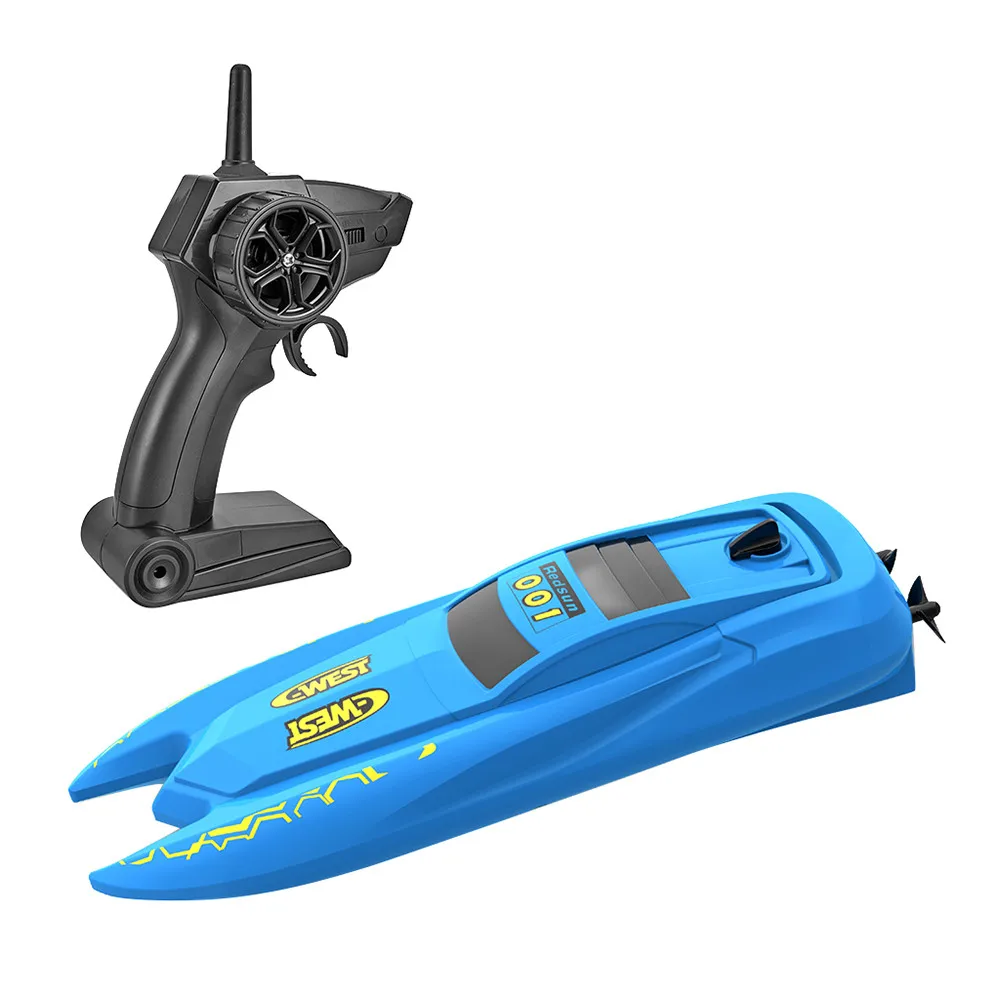 2 4G RC лодки 25 км/ч высокоскоростная гоночная лодка канала двойной мотор
