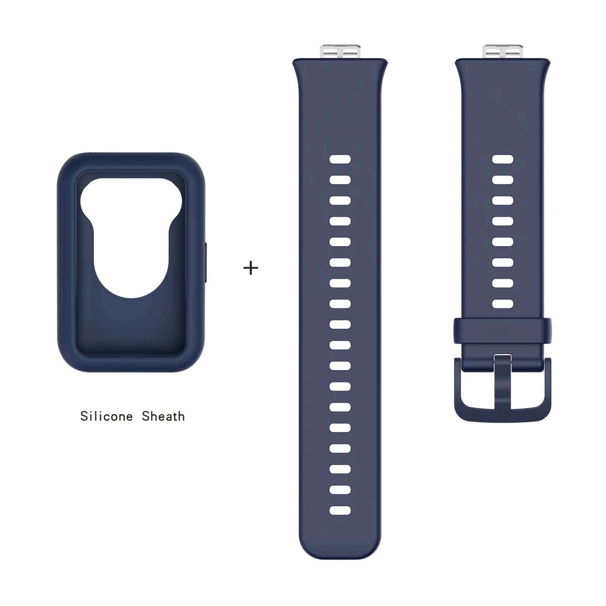 Silicone Band Strap with Case Cover - Protective Replacement Bracelet