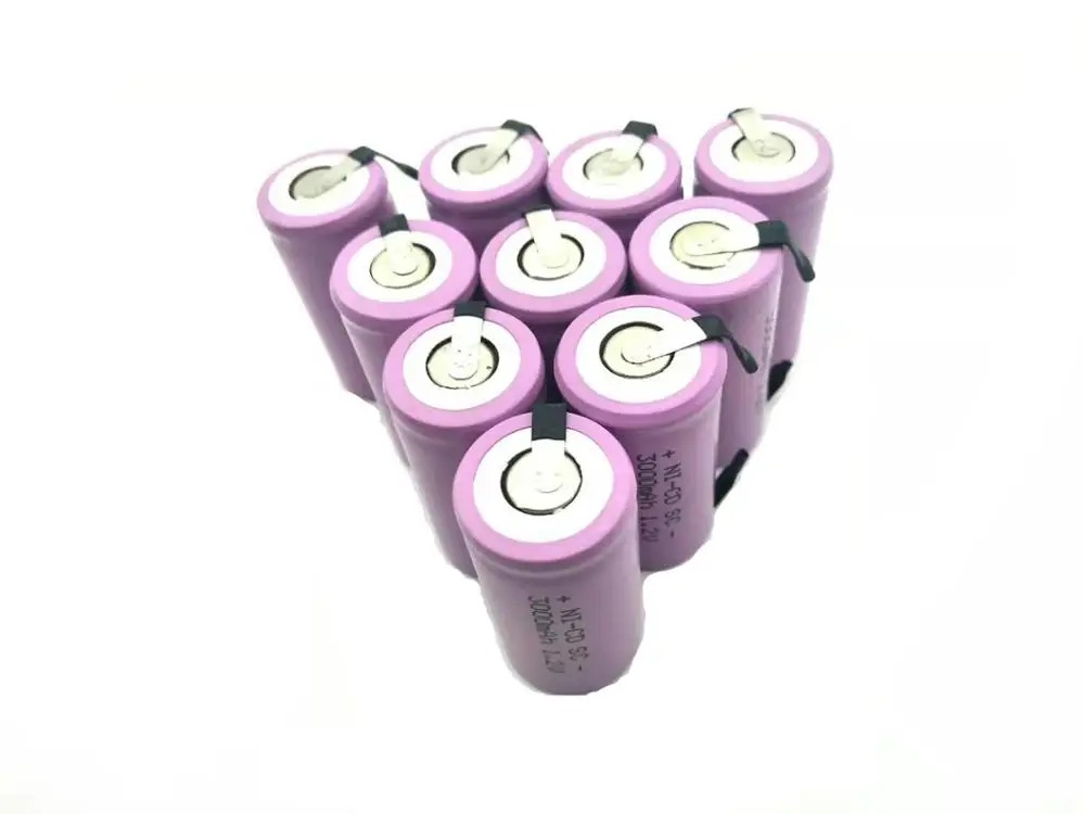 Два цвета 10 шт sc розовый 3000mAh или серебро 3200mah Замена перезаряжаемой батареи 1,2 V С tab расширение SC батареи - Цвет: 10pcs Pink 3000mAh