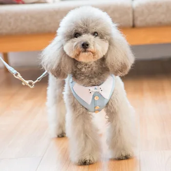 

New Collar Button Dog Vest Type Traction Rope Small And Medium Sized Teddy Pet Chest Strap