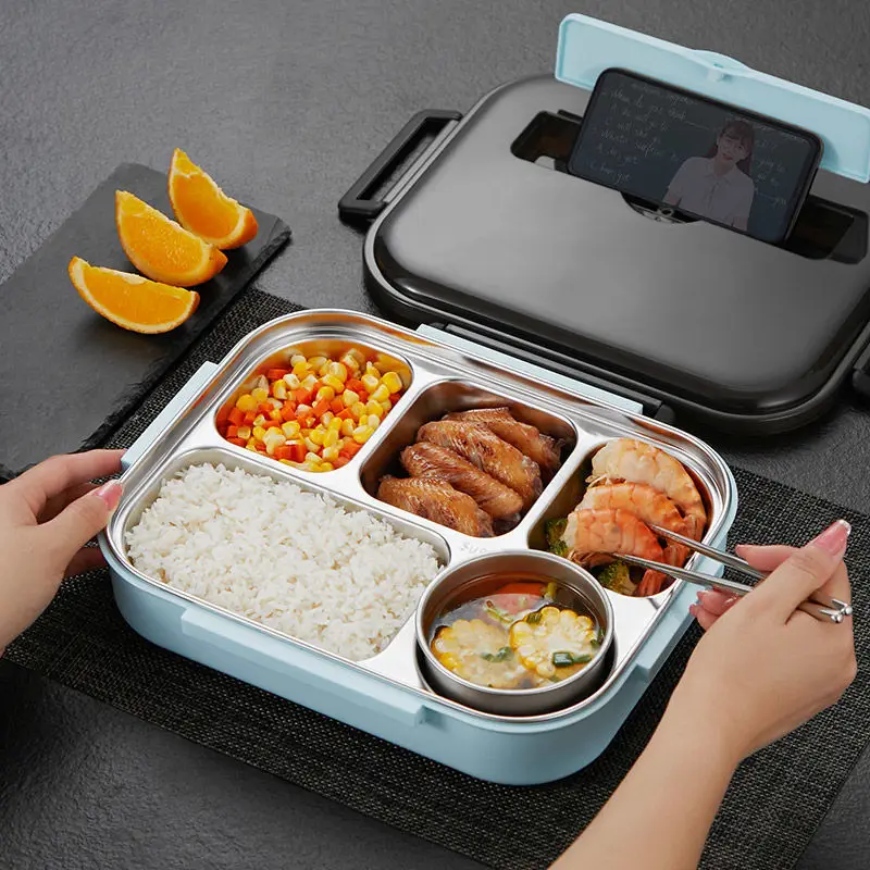 2/3/4Pcs Thermal Lunch Box Portable Leakproof Lunch Container Set 304  stainless steel Snack Box Container Food Storage Container - AliExpress