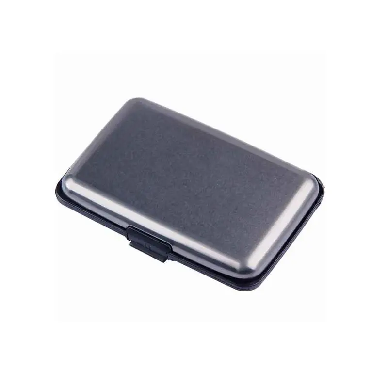 Алюминиевый сплав кредитный держатель для карт кошелек водонепроницаемый RFID замок чехол лучший - Цвет: silver grey