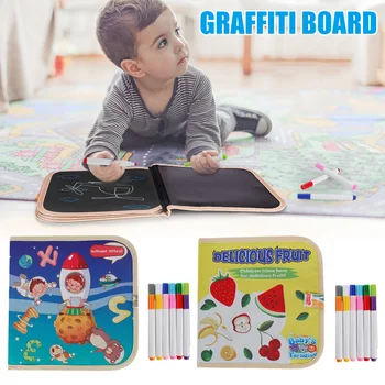 

Water Coloring Painting Book Reusable Wiping Seamless Portable Picture Book for Kids FJ88