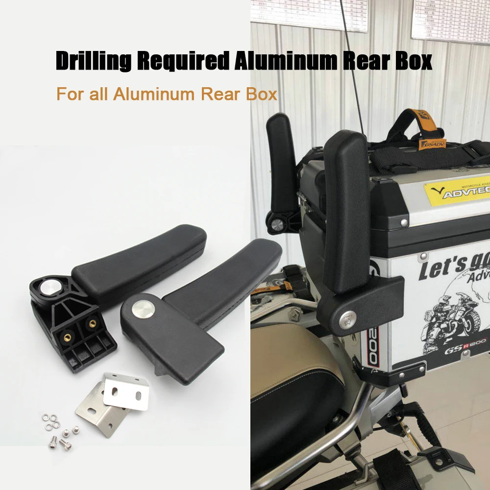 

Motorcycle Tail box Cushion Passenger Backrest lazyback Pad + Drilling Required For BMW R1200GS Rear Box Passenger Armrest