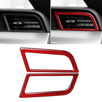 

Carbon Fiber Air Vent Outlet Frame Cover Stickers Trim For Ford Mustang 2015-19