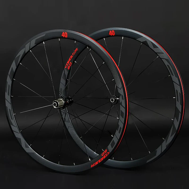 

TWITTER Road bike 700C sealed bearing wheelset aluminum alloy road bicycle flat spokes racing 40mm rims