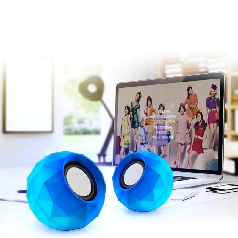 

Cheap 2Pcs Mini USB Wired Speaker Small Compact Stereo Computer Laptop Sound Box portable speakers,stereo sound speakers
