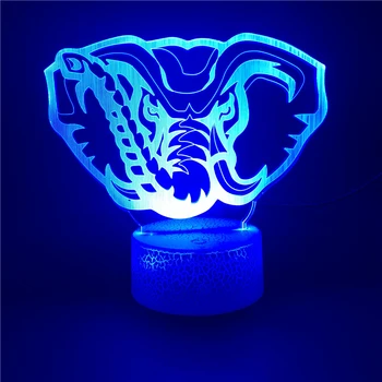 

Bluetooth Base The Elephant Head Animal LED Night Light USB Infant Present for Decorative Nightlight Lamp Colorful Decoration