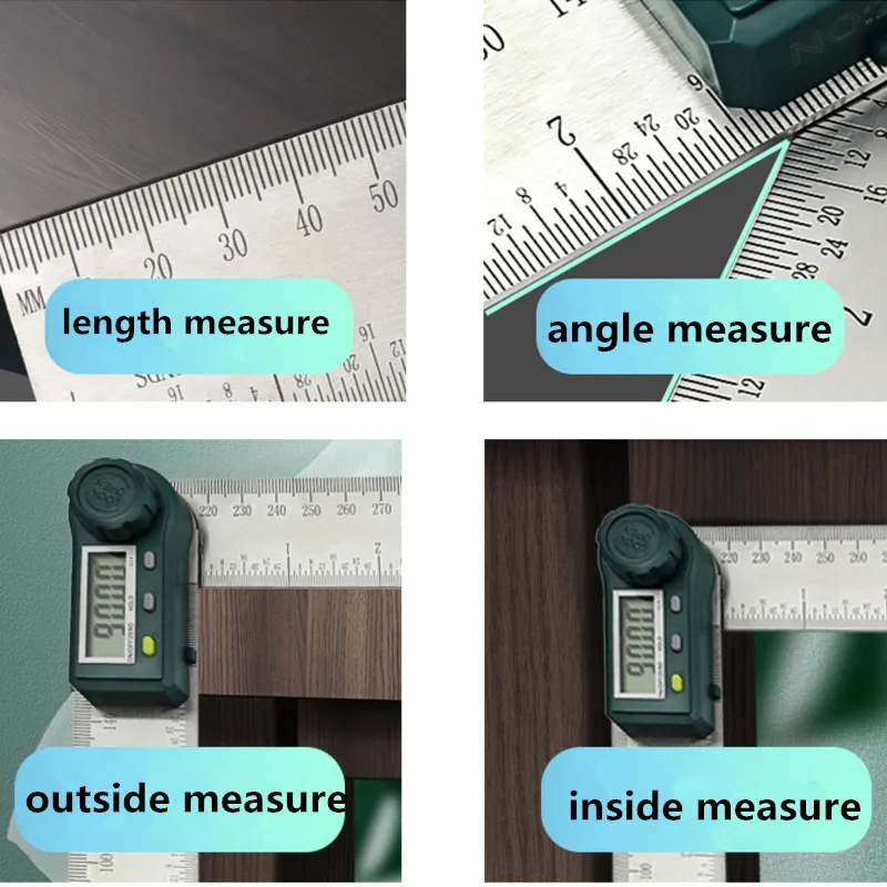 Updated new 200mm 300mm stainless digital protractor inclinometer goniometer digital angle finder meter angle ruler goniometro
