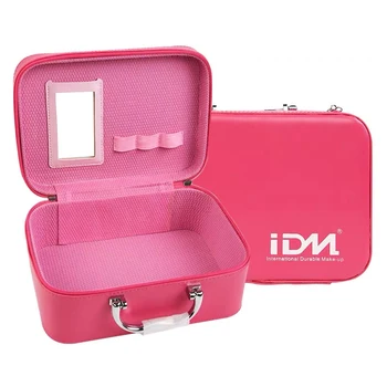 

Women easy to carry Cosmetic bag,Nails Makeup Toolbox,Multifunction Beauty bag Luggage Suitcase Girl pink light Nail Art handbag