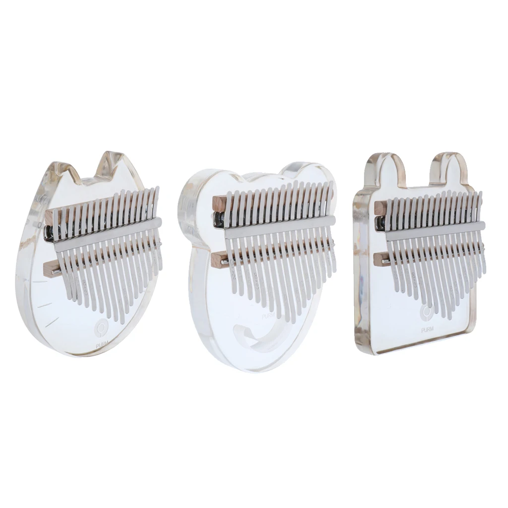 Hot Sale Kalimba 17 Key Thumb Piano Portable Crysta Mbira Finger Piano w/ Bag Hand Percussion Musical Gift Toys for Music Lover