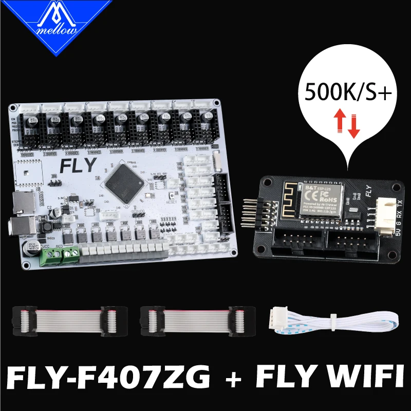 Mellow Fly-f407zg Mais Wifi Motor Drives Reprap 32-bit para Tmc2225 Placa-mãe Tmc2209 com Impressora 3d Extrusora 2023