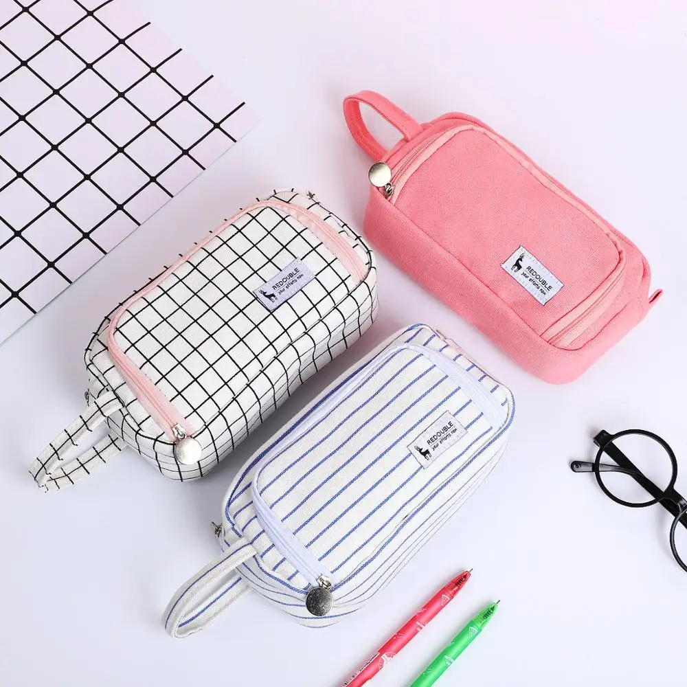 

lattice pencil case Kawaii estuche escolar Double layer trousse scolaire stylo school supplies kalem kutusu astuccio scuola