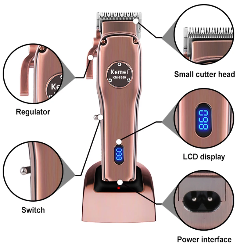 professional trimmer for men electric barber clipper beard edge rechargeable hair cutter hine adjustable set_voghion.com