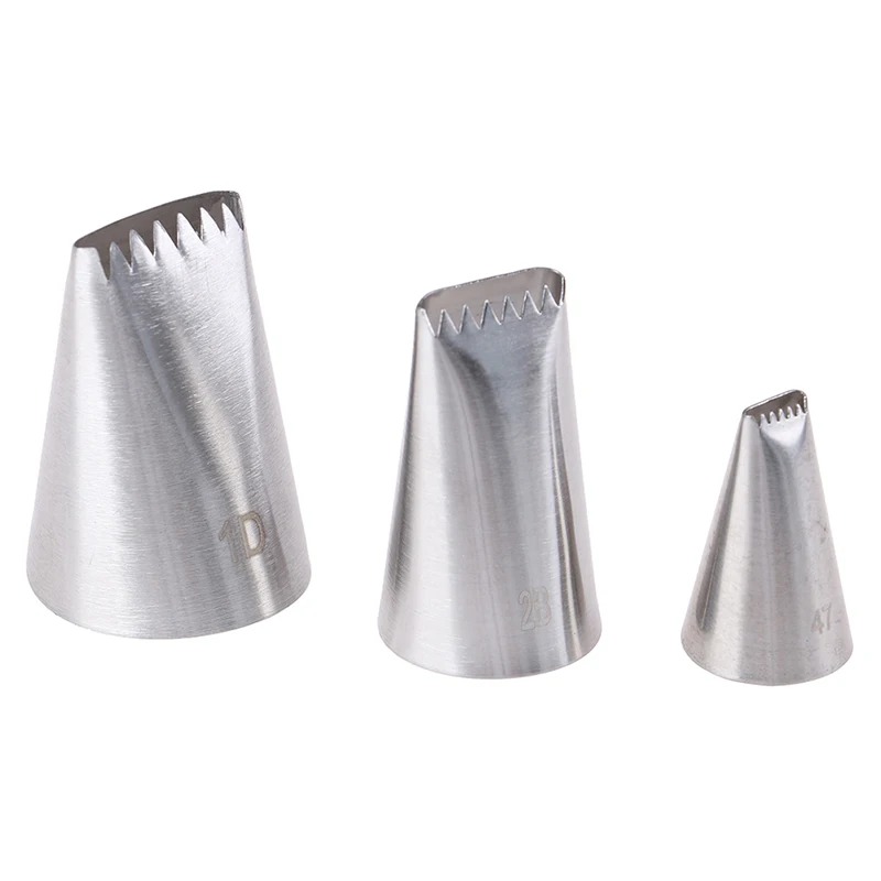 3pcs Basket Weave Tips Icing Piping Nozzle Tips Stainless Steel Tube Nozzles Baking Tool Ice Cakedecorating Kitchen Accessories