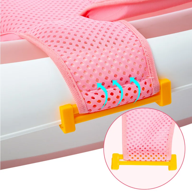 Baby bath net cross non-slip baby bath net newborn bath artifact net pocket tub stand can sit and lie universal