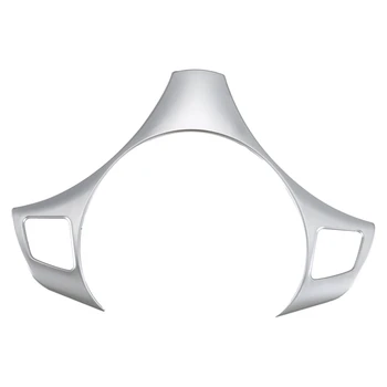 

Car Steering Wheel Decoration Cover Trim Frame Sticker for Bmw E90 3 Series 2005-2012 Car Accessories(Silver)