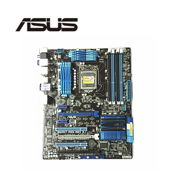 Разъем LGA 1155 USB3.0 SATA3.0 для ASUS P8P67 PRO REV3.1 рабочего Материнская плата P67 i3 i5 i7 DDR3 используется