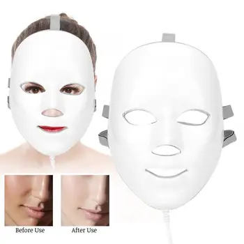 

Skin Spots Removal Pen 7 Color LED Mask Photon Light Pimple Removal Skin Rejuvenation Therapy Facial Skin Care Mask Beauty