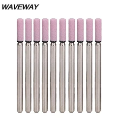 WAVEWAY – jeu de pierres abrasives montées sur tige, 10 pièces, 1/8 3X3mm, roue de meulage pour Dremel 4000 3000, outils rotatifs Dremel 