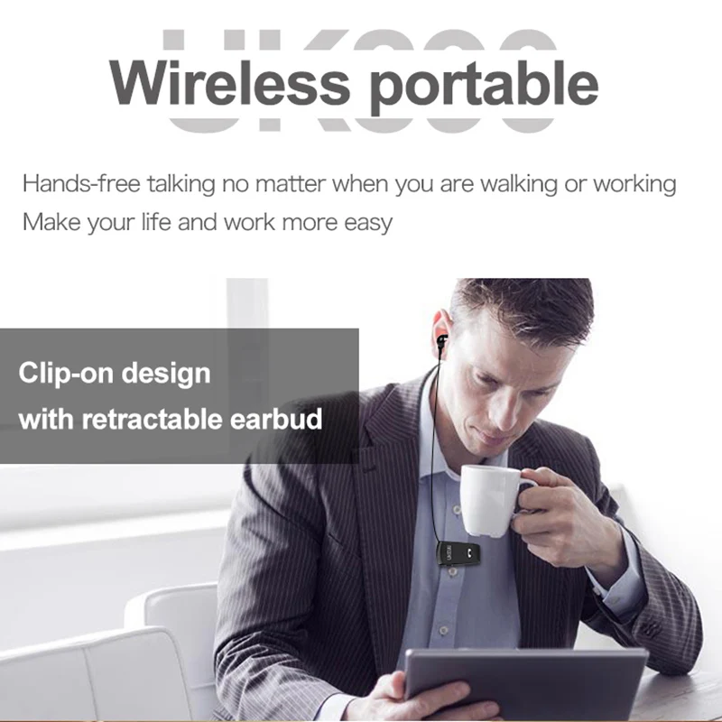 Wireless Retractable Bluetooth 4 0 Headset Smart One to Two Stereo Earphones NC99
