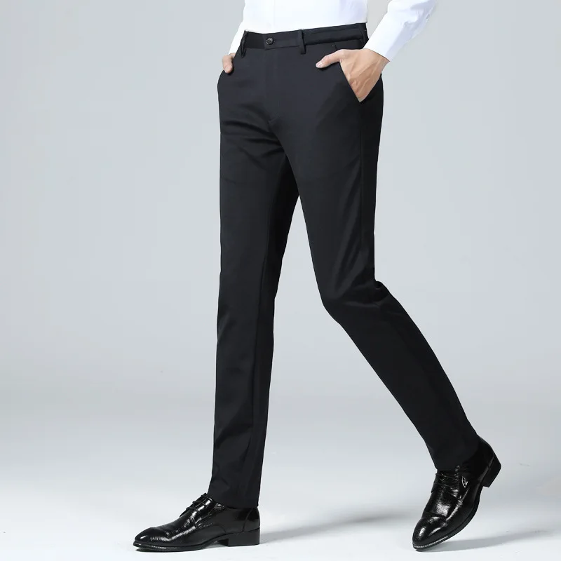 

Casual Pants Men's Business Skinny No Ironing MEN'S Jeans Autumn Elasticity Slim-Fit Pants Fruiting Body