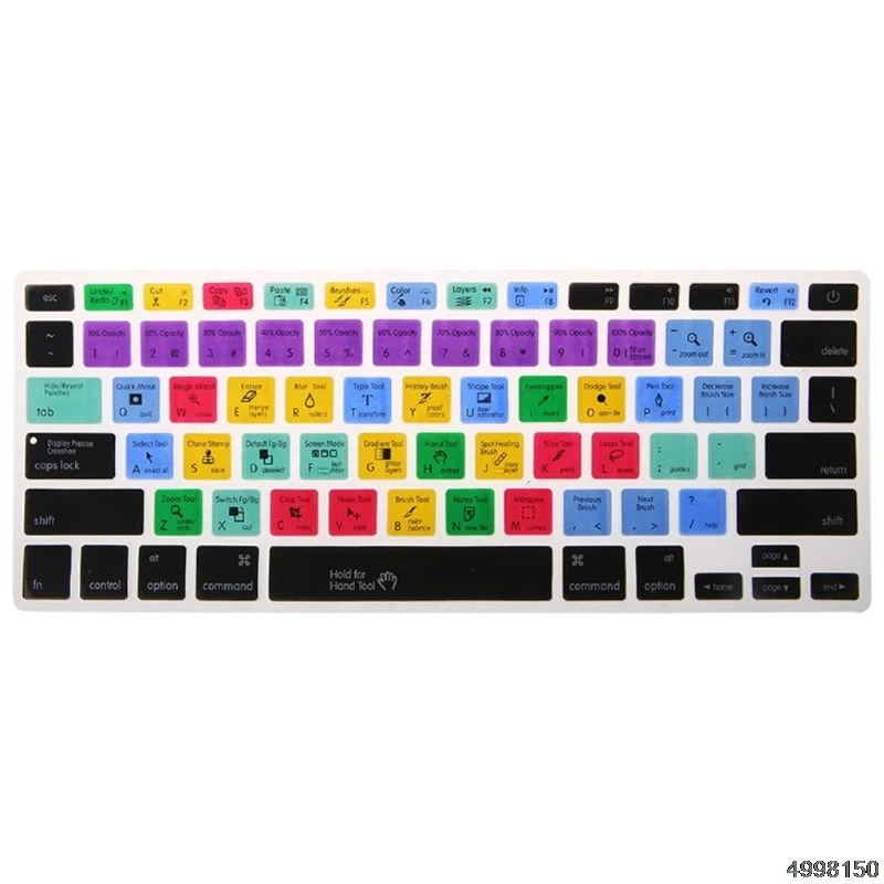 

English Adobe Photoshop Shortcut Keys Keyboard Protector Keyboard Covers