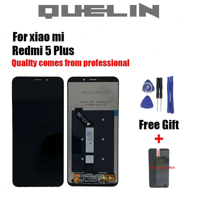 

Display For Xiaomi Redmi 5 Plus LCD Display With Frame Touch Screen Display On For Redmi 5 Plus LCD 5.99 inch 2160*1080 Display