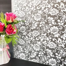 90x300 см белые цветы декоративная оконная пленка матовая самоклеящаяся пленка непрозрачные стеклянные наклейки черные оконные непрозрачные Стикеры