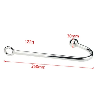 Anal Hook Metal Butt Plug with Ball Anal Plug Anal Dilator Gay Sex Toys Stainless Steel New for Men and Women Adult Games Piece 4