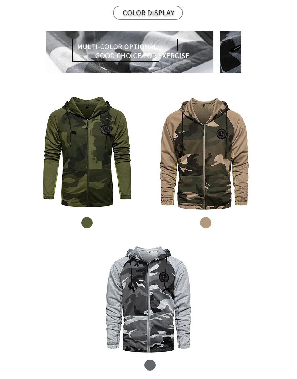 Mens Camouflage Tracksuits Hip Hop Hoodie Casual Sets Autumn Running Suit 2 Piece Set Men Streetwear Fitness Sportswear EUR Size mens two piece sets