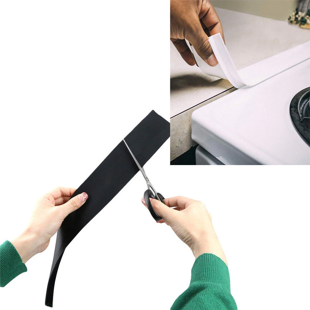 53.5x5.6x1cm Heat Resistant Dust-proof Kitchen Stove Counter Gap Cover Anti-dirty Sealing Rubber Strip Крышка щели