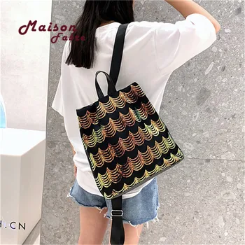 

Backpack Women's Korean Version Fashion Large Shoulder Bag Capacity Sequins Casual Multi-function Bag Dropship Rucksack Mochila