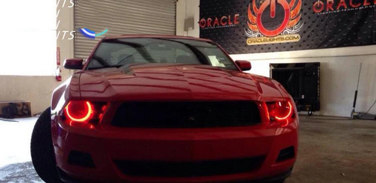 Для ford mustang светодиодные фары rgb halo angel eyes комплект аксессуары для стайлинга автомобилей 2010 2011 2012