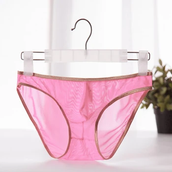 

Men's Sexy Briefs Men New Thin Breathable Soft Mesh See Through Briefs Male Cozy Underwear Underpants