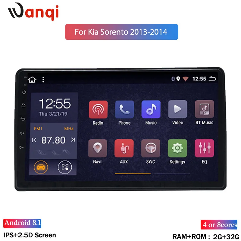 Автомобильный мультимедийный плеер wan qi 2 Гб ОЗУ 32 ПЗУ 9 дюймов Android 8 1 для KIA Sorento 2013