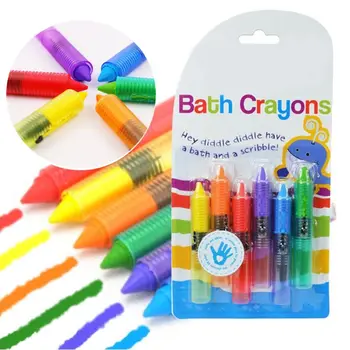 

Bath Time Toy Crayons - Multi-Coloured, Pack of 6 Bathing Toy Kids Pen Set