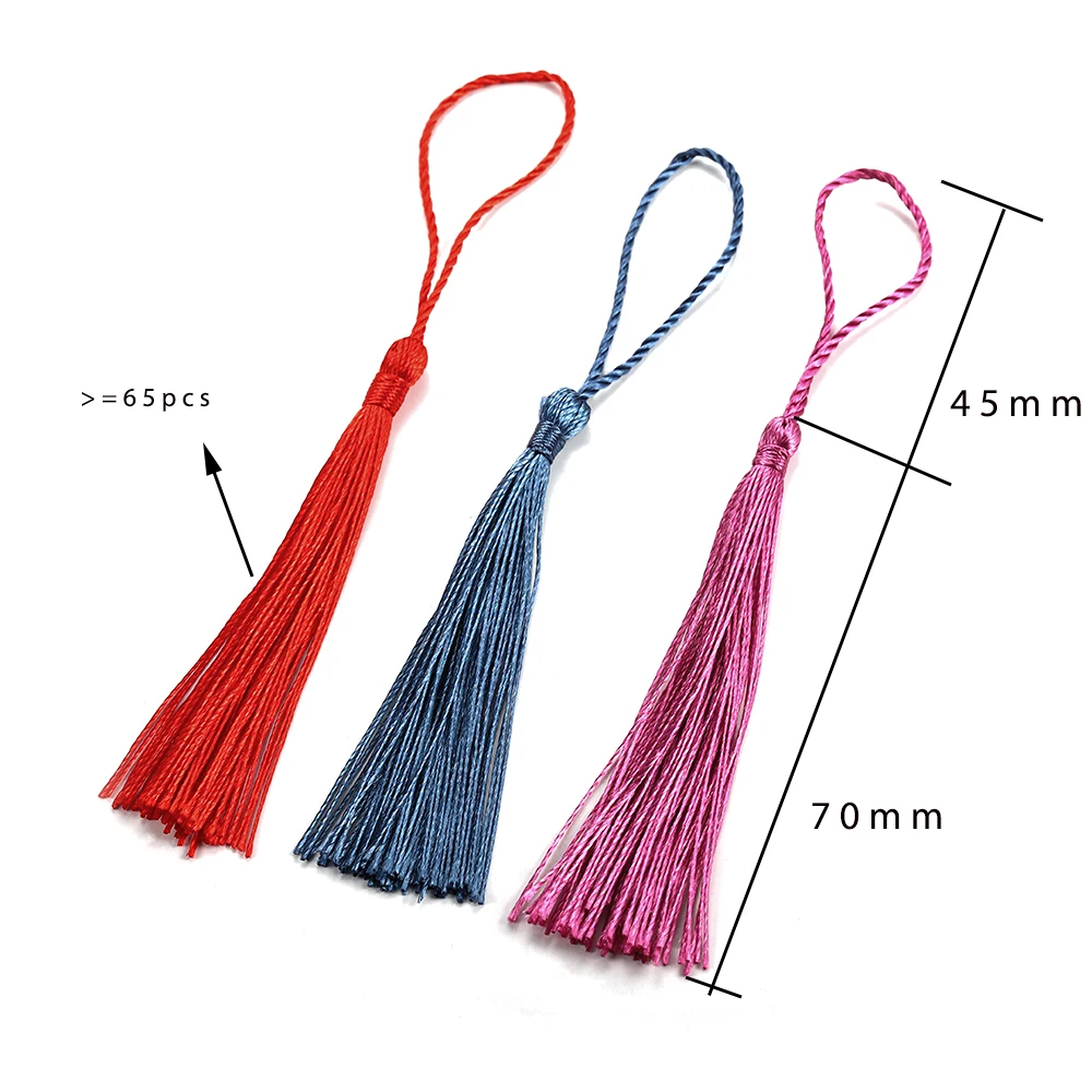 10/20Pcs 14cm Silky Tassels Bookmark Tassels Bulk Soft Craft Mini Tassel  with Cord Loop for Jewelry Making DIY Craft Accessories - AliExpress