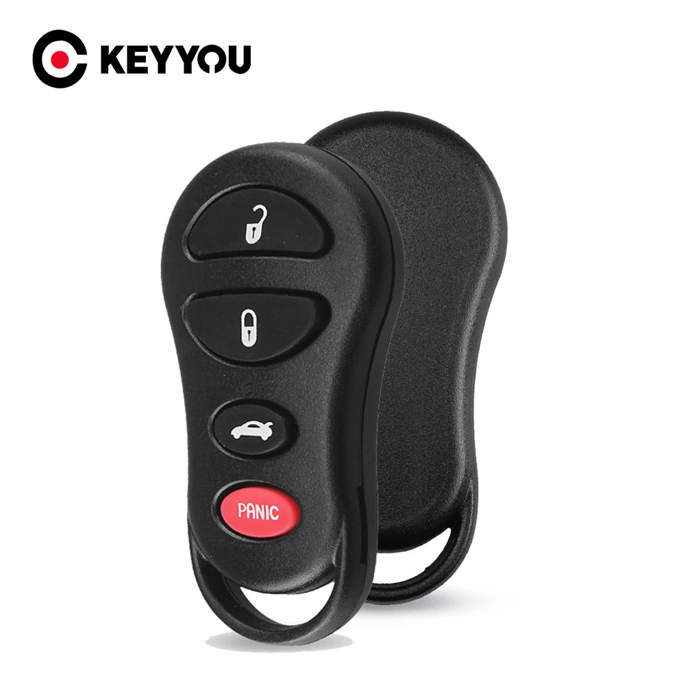 Чехол KEYYOU для Chrysler Voyager Cruiser Dodge Ram Dakota Jeep Cherokee чехол автомобильного ключа без 3 + 1