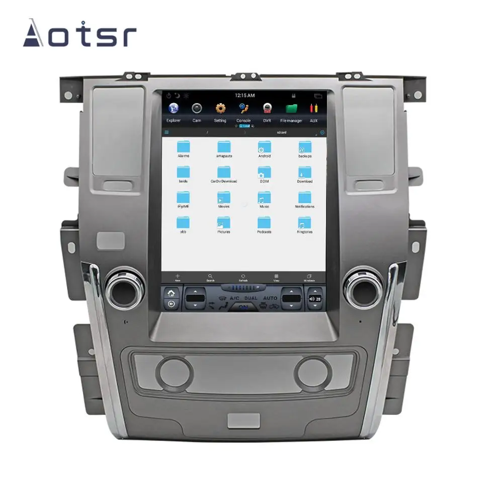 Flash Deal Aotsr Tesla 12.1“  Vertical screen Android 8.1 Car DVD player GPS Navigation For NISSAN Patrol 2010-2018 low version carplay 4