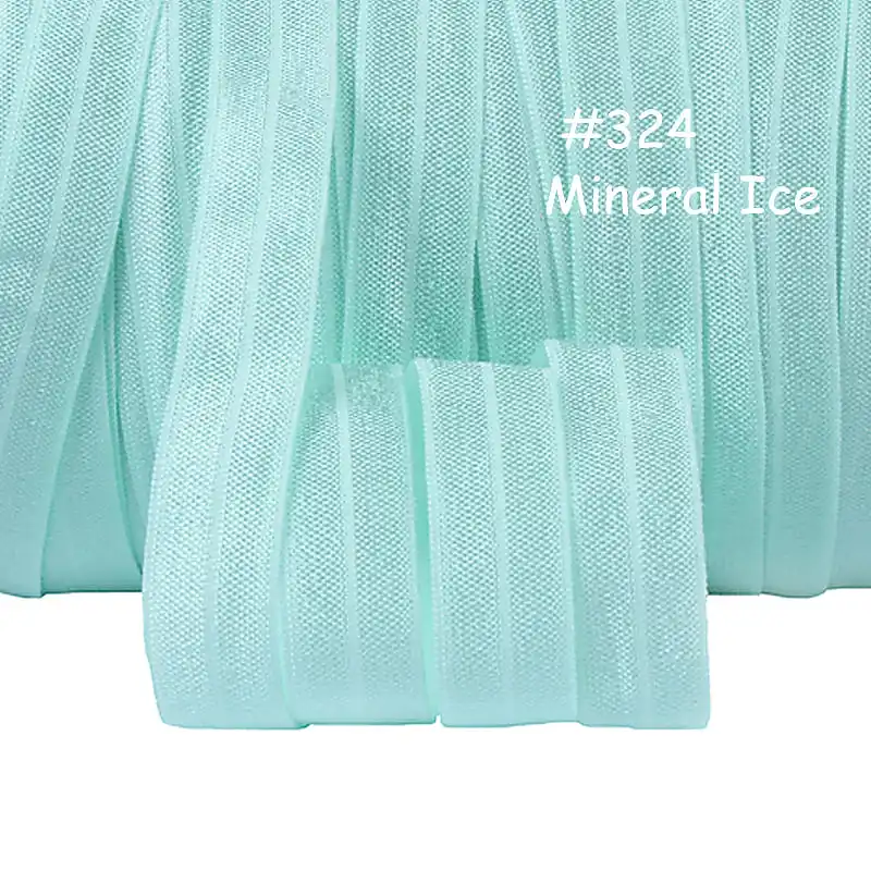 324 mineral ice 100 ярдов/рулон) цвета 5/" одноцветные складные эластичные ленты - Цвет: 324 mineral ice