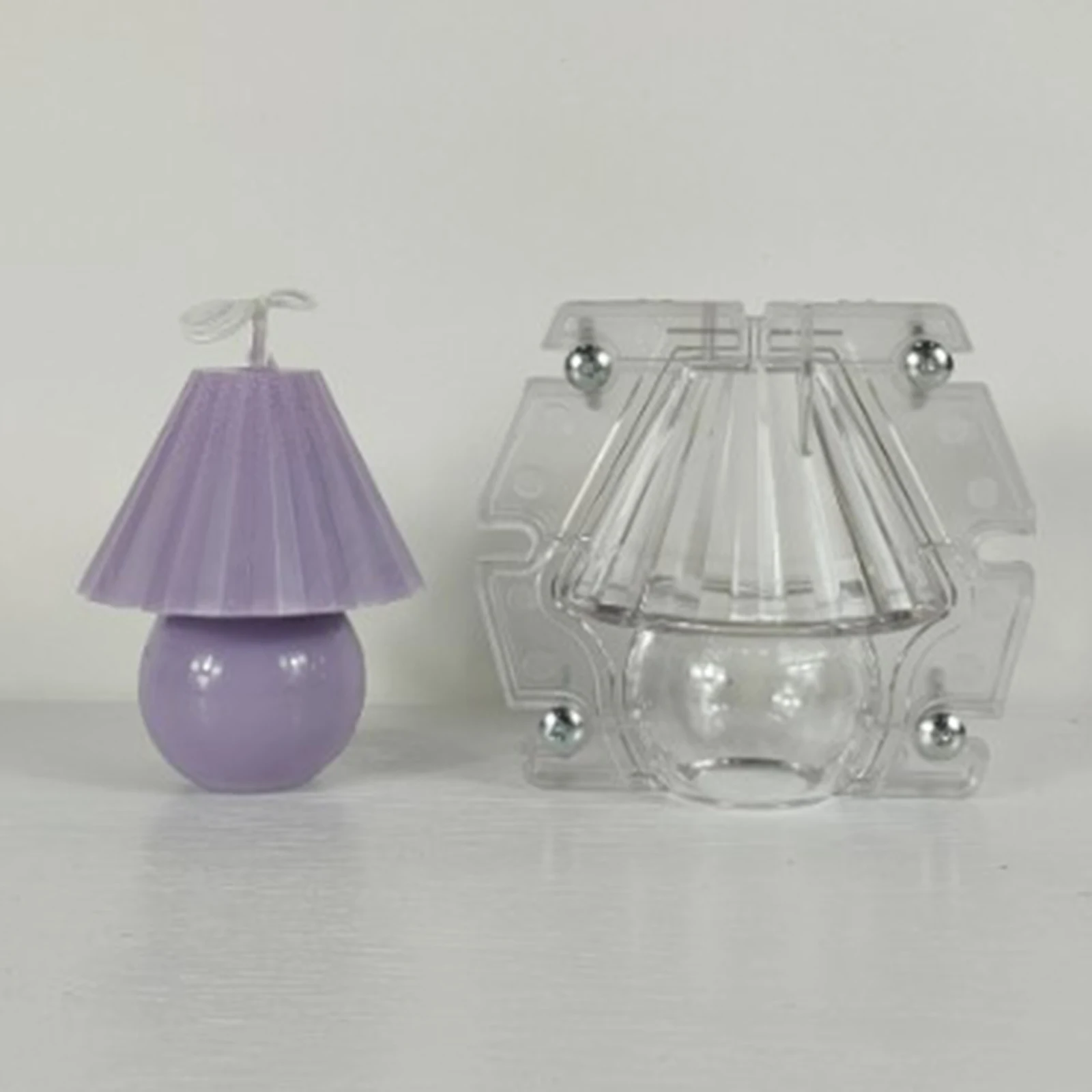 Cute Candle Making Mold Small Table Lamp Shaped Plastic Mould for Soap Chocolate