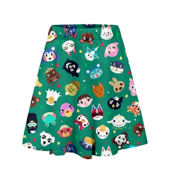 

Animal Skirt Crossing Women's 3D Print Vintage High Waist Fashion Short Dress Graphic Pleated Summer Clothes For Women Girls