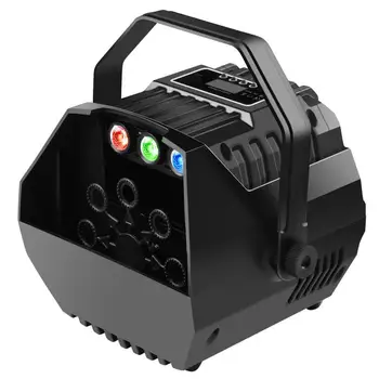 

Mini Automatic Output Bubble Machine LED RGB Stage Light Wireless Remote Control for Kid Birthday Party Wedding Stage decoration