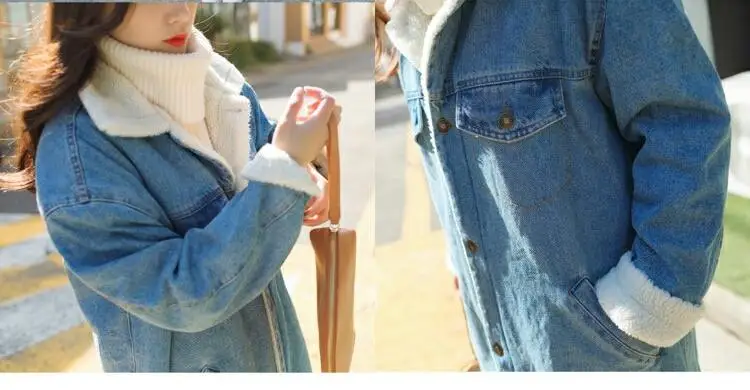 Новые осенние зимние женские парки Vestidos свободного покроя размера плюс, однобортные джинсы Tinck, хлопковое пальто для женщин, Джинсовая Верхняя одежда