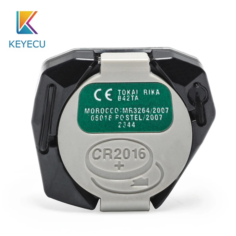 KEYECU 433 МГц P/N: B42TA 2 кнопки оригинальные пульт дистанционного управления клавишной панелью для Toyota Hilux Fortuner 4runner Применение в HK TW Таиланд Бразилия
